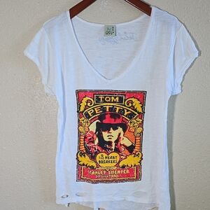 Gypsy White Graphic Women Top